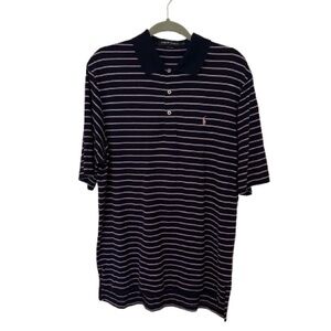 Polo Golf Ralph Lauren Men's Polo Shirt Blue/Pink Stripes, Sz M